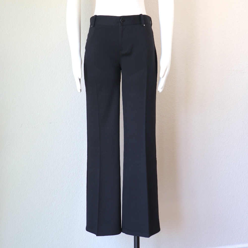 Mid-rise size 4 Calvin Klein soft black stretchy cotton slight boot cut jeans